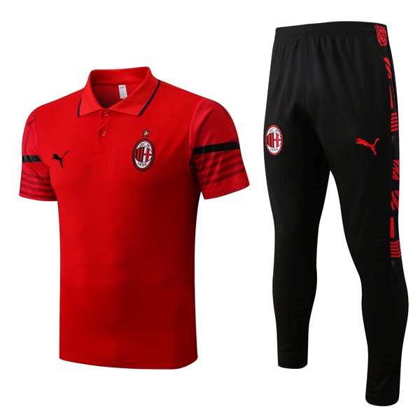 Polo AC Milan Komplett-Set 2022-2023 Rote